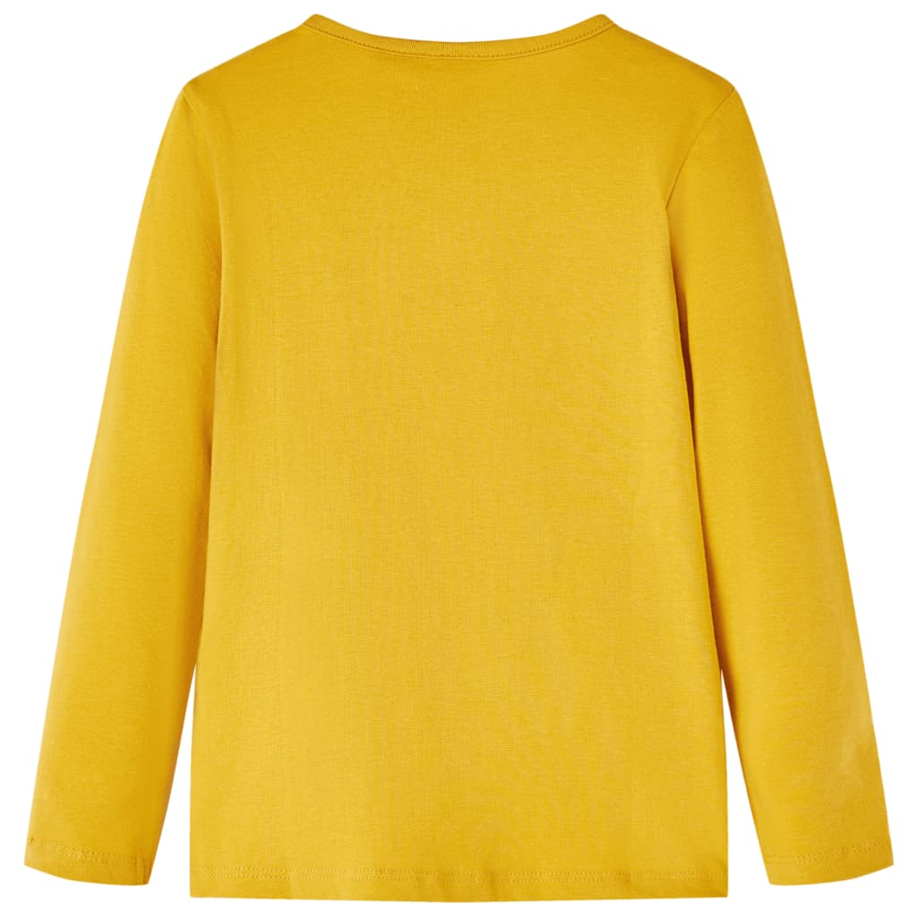 Vidaxl kindershirt met lange mouwen 116 donker okerkleurig