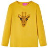 Vidaxl kindershirt met lange mouwen 128 donker okerkleurig