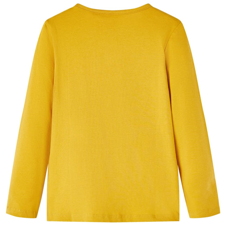 Vidaxl kindershirt met lange mouwen 140 donker okerkleurig