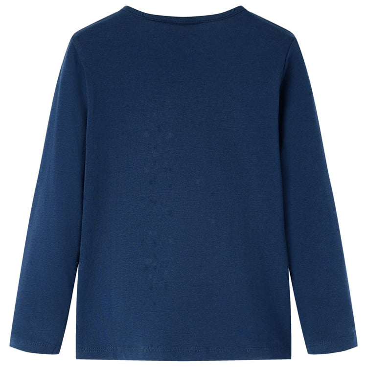 VidaXL Kindershirt met lange mouwen 104 marineblauw