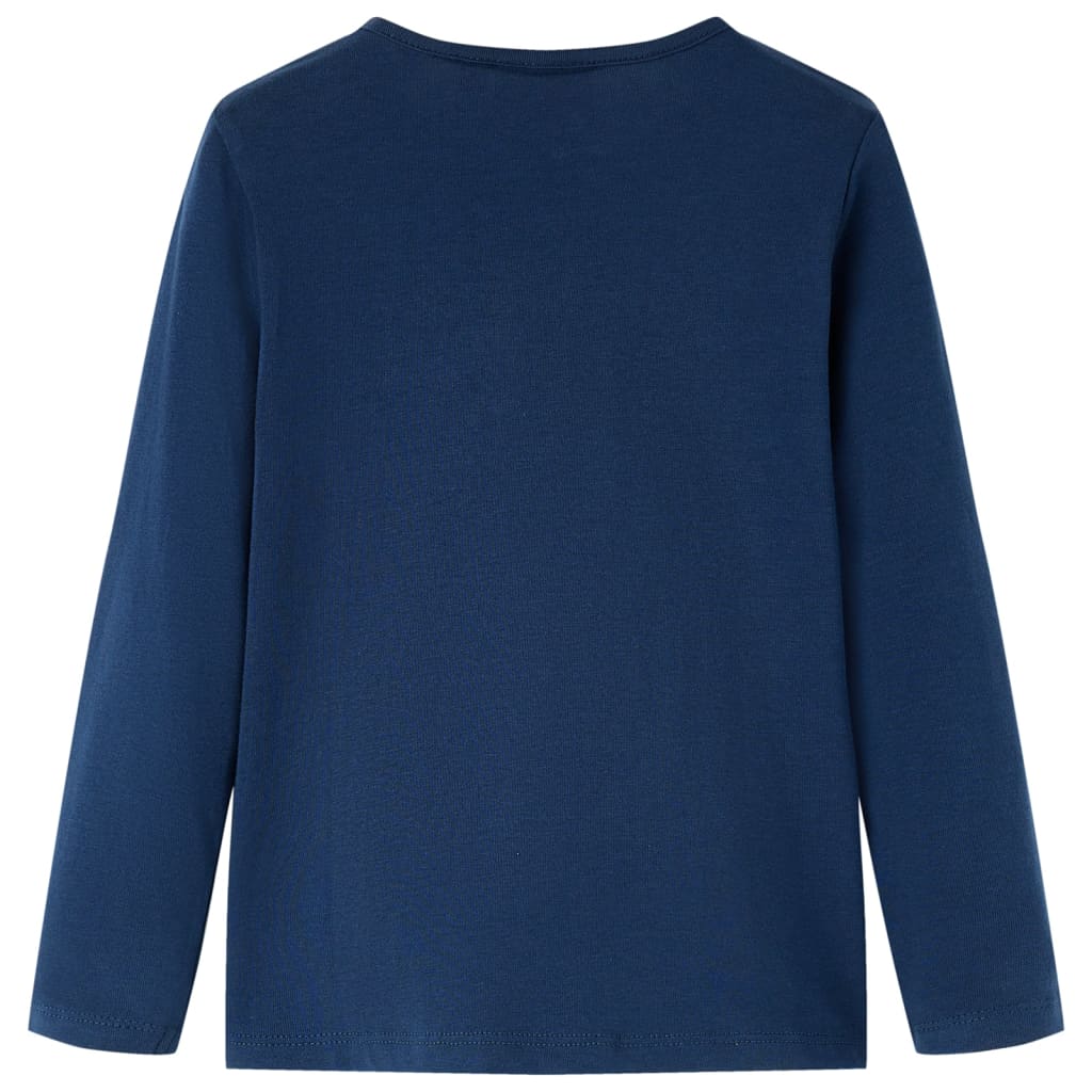 Vidaxl kindershirt met lange mouwen 128 marineblauw