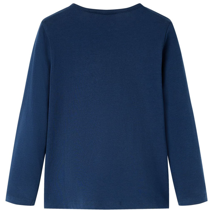 Vidaxl kindershirt met lange mouwen 128 marineblauw