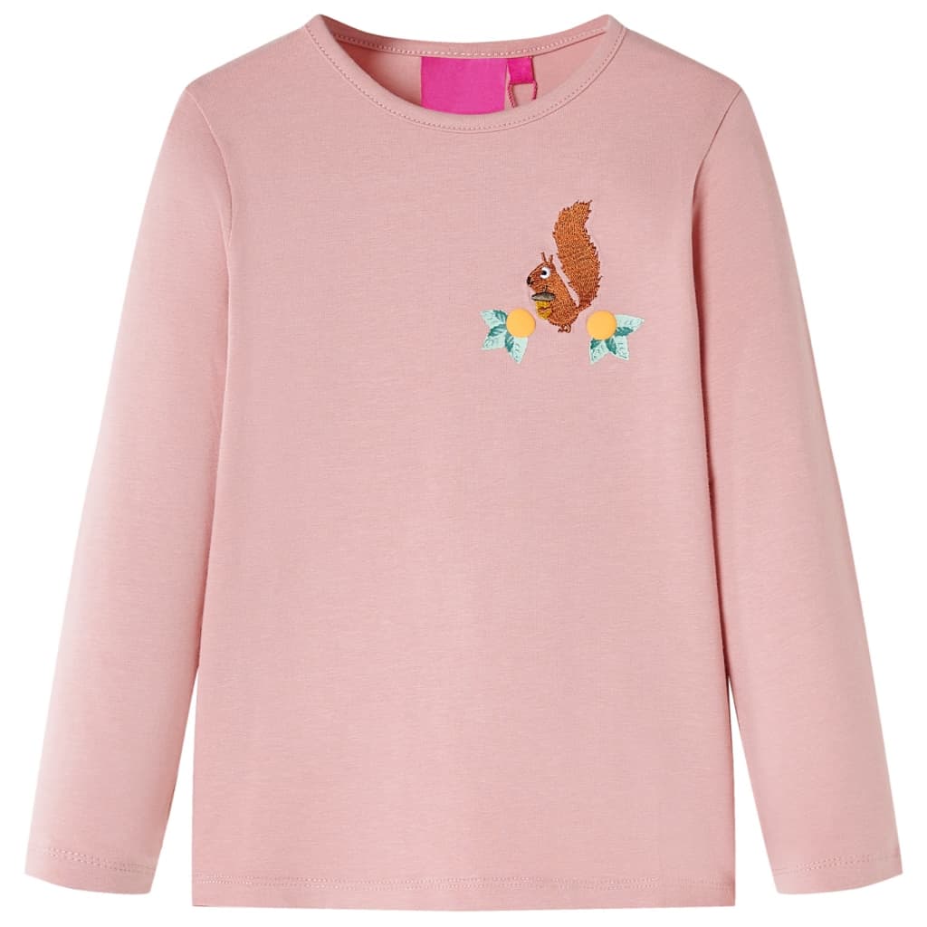 Vidaxl kindershirt met lange mouwen 128 lichtroze