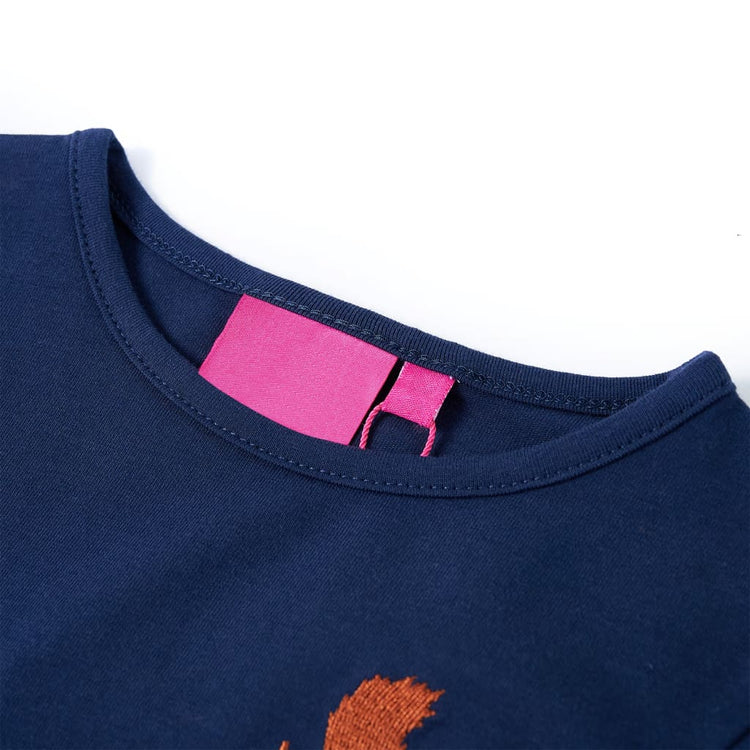 Vidaxl kindershirt met lange mouwen 104 marineblauw
