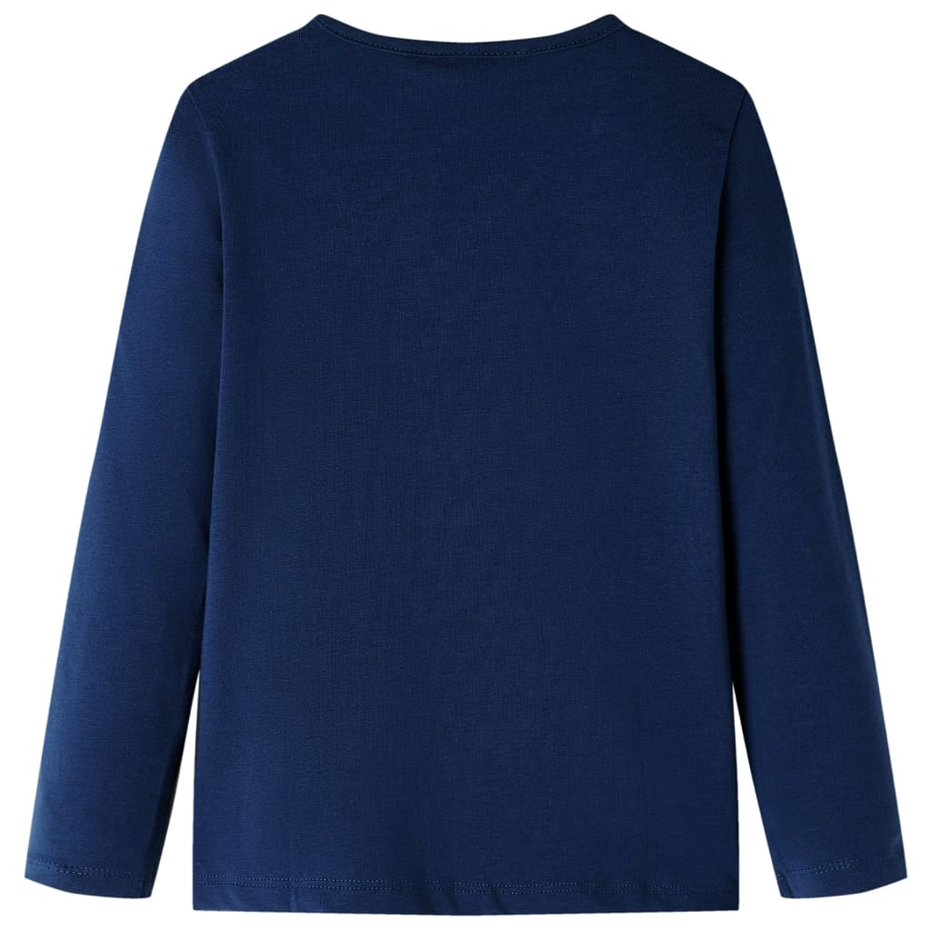 VidaXL Kindershirt met lange mouwen 116 marineblauw