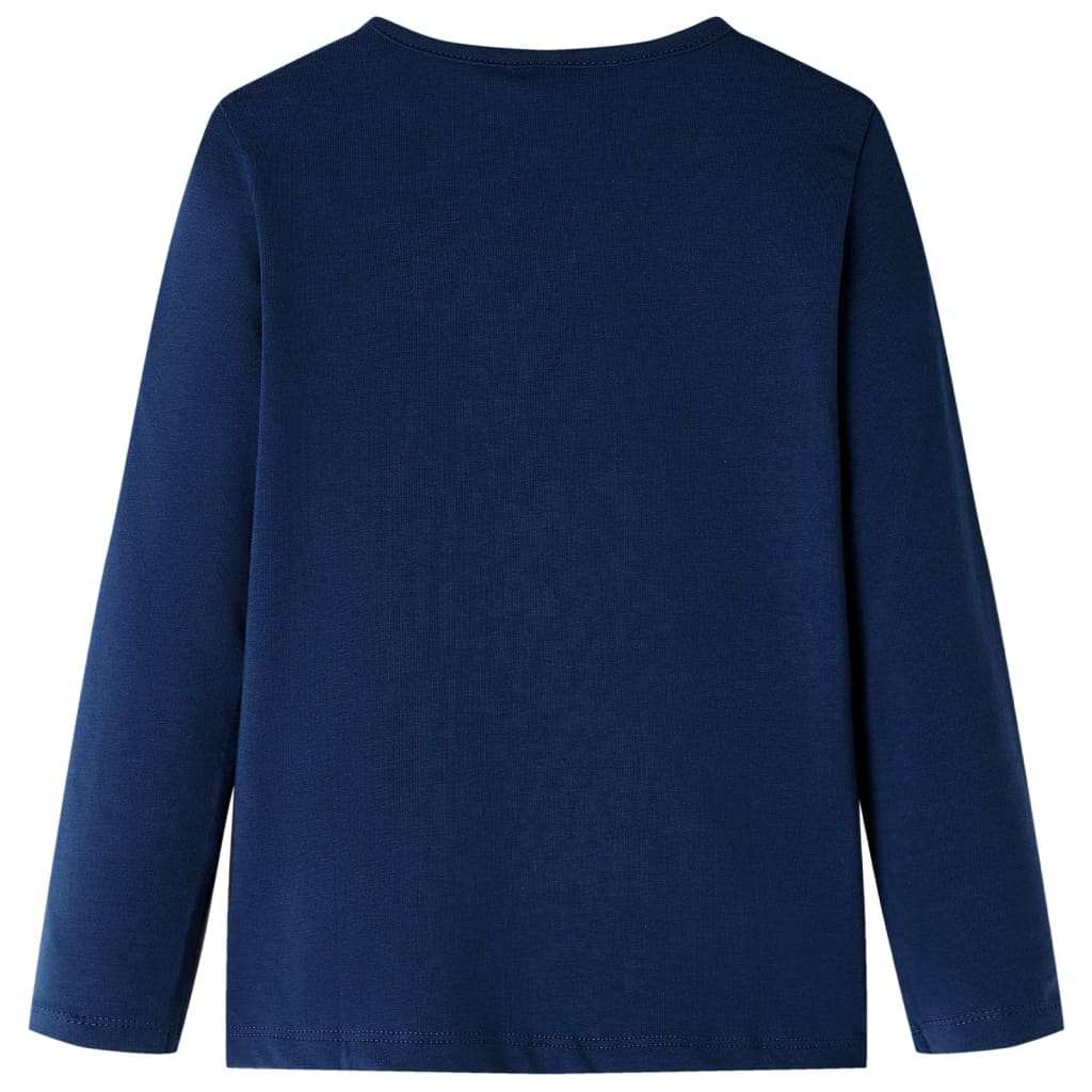 Vidaxl kindershirt met lange mouwen 128 marineblauw