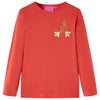Vidaxl kindershirt met lange mouwen 104 roodbruin