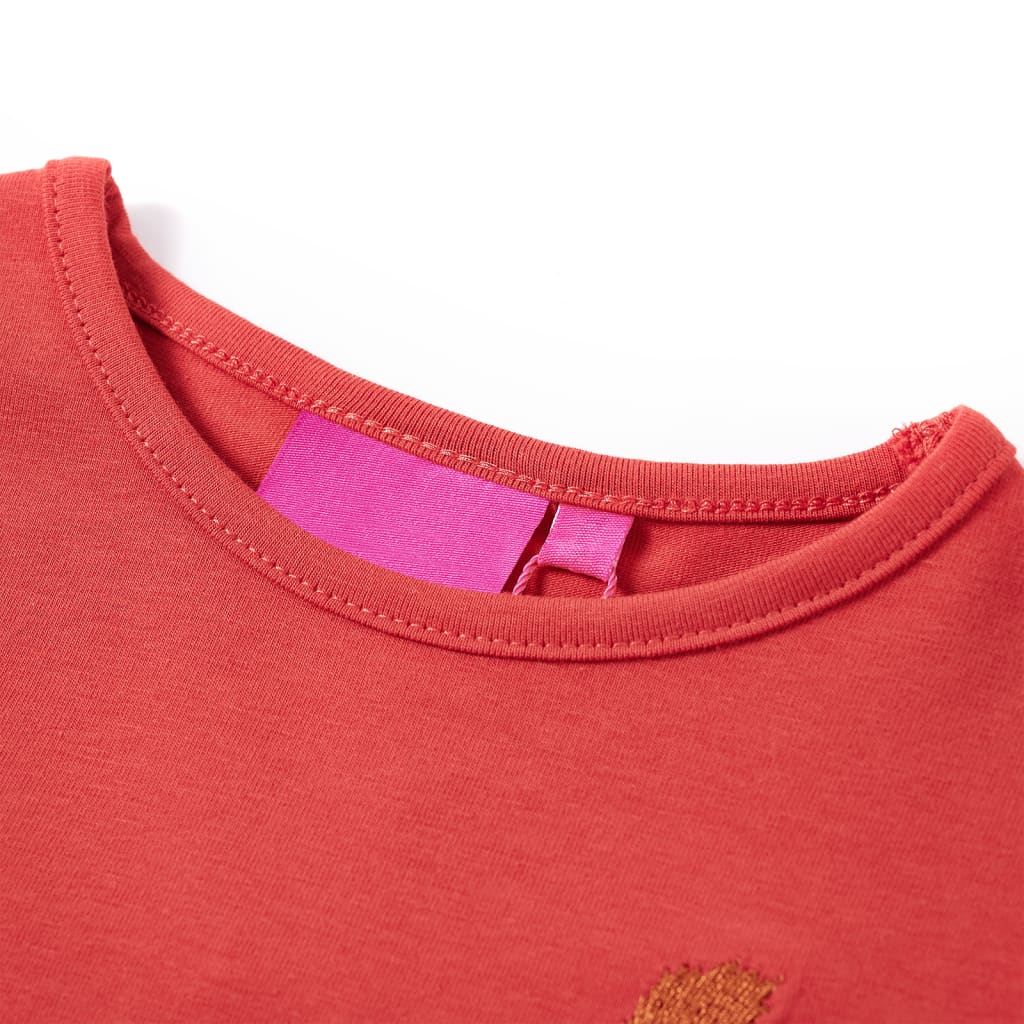 Vidaxl kindershirt met lange mouwen 104 roodbruin