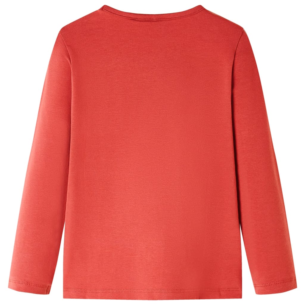 Vidaxl kindershirt met lange mouwen 140 roodbruin