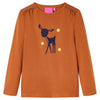 Vidaxl kindershirt met lange mouwen 104 cognackleurig