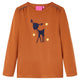 Vidaxl kindershirt met lange mouwen 128 cognackleurig