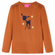 Vidaxl kindershirt met lange mouwen 140 cognackleurig