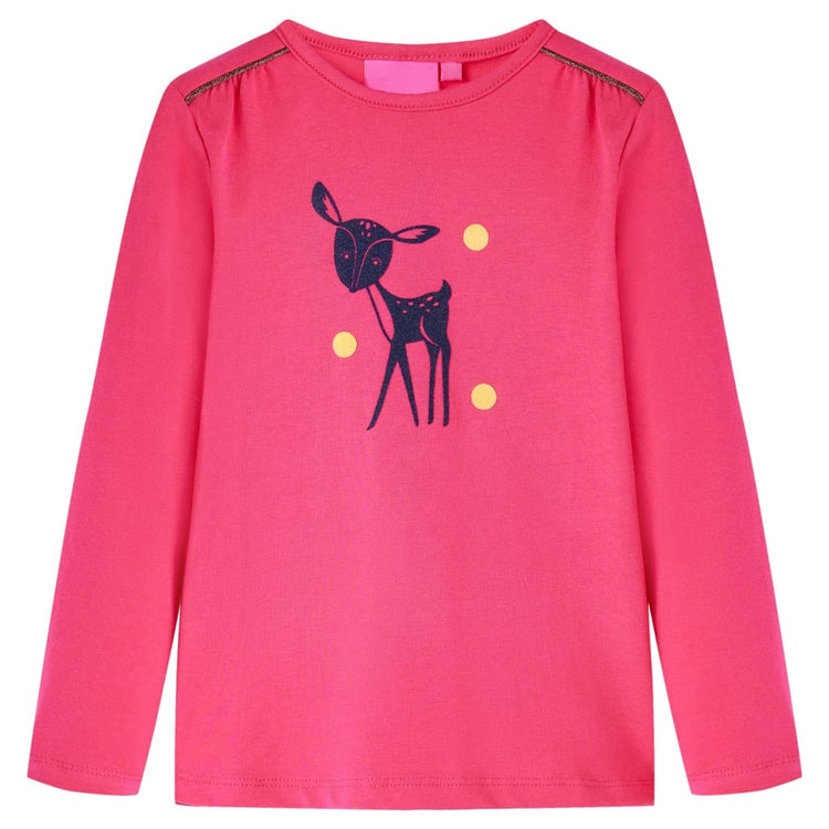 Vidaxl kindershirt met lange mouwen 104 felroze