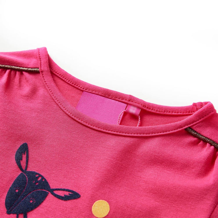 Vidaxl kindershirt met lange mouwen 140 felroze