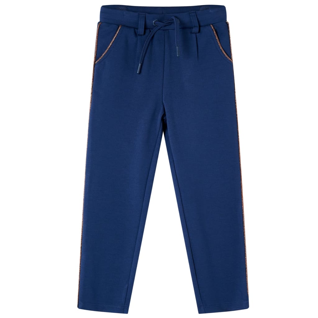 VidaXL Kinderbroek met trekkoord 104 marineblauw