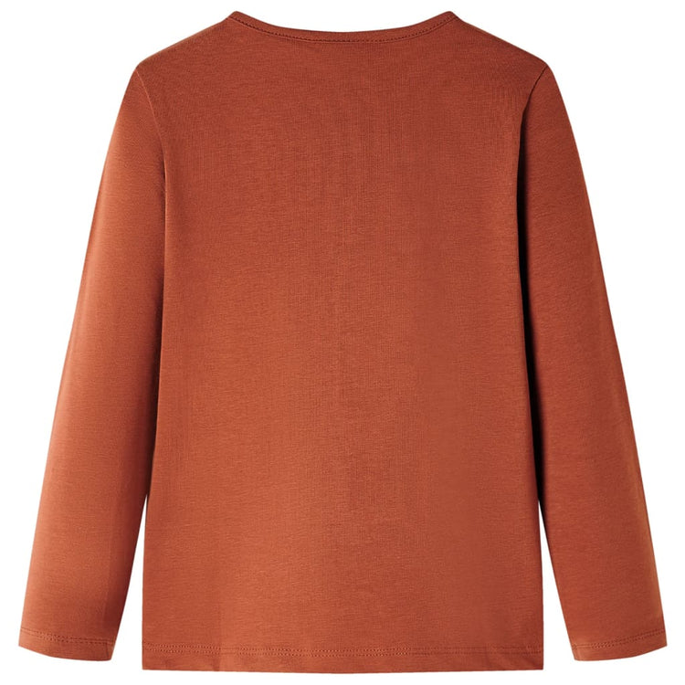 Vidaxl kindershirt met lange mouwen 116 cognackleurig