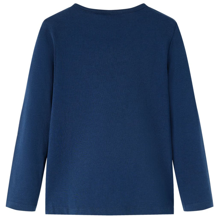 VidaXL Kindershirt met lange mouwen 92 marineblauw