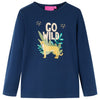 Vidaxl kindershirt met lange mouwen 128 marineblauw