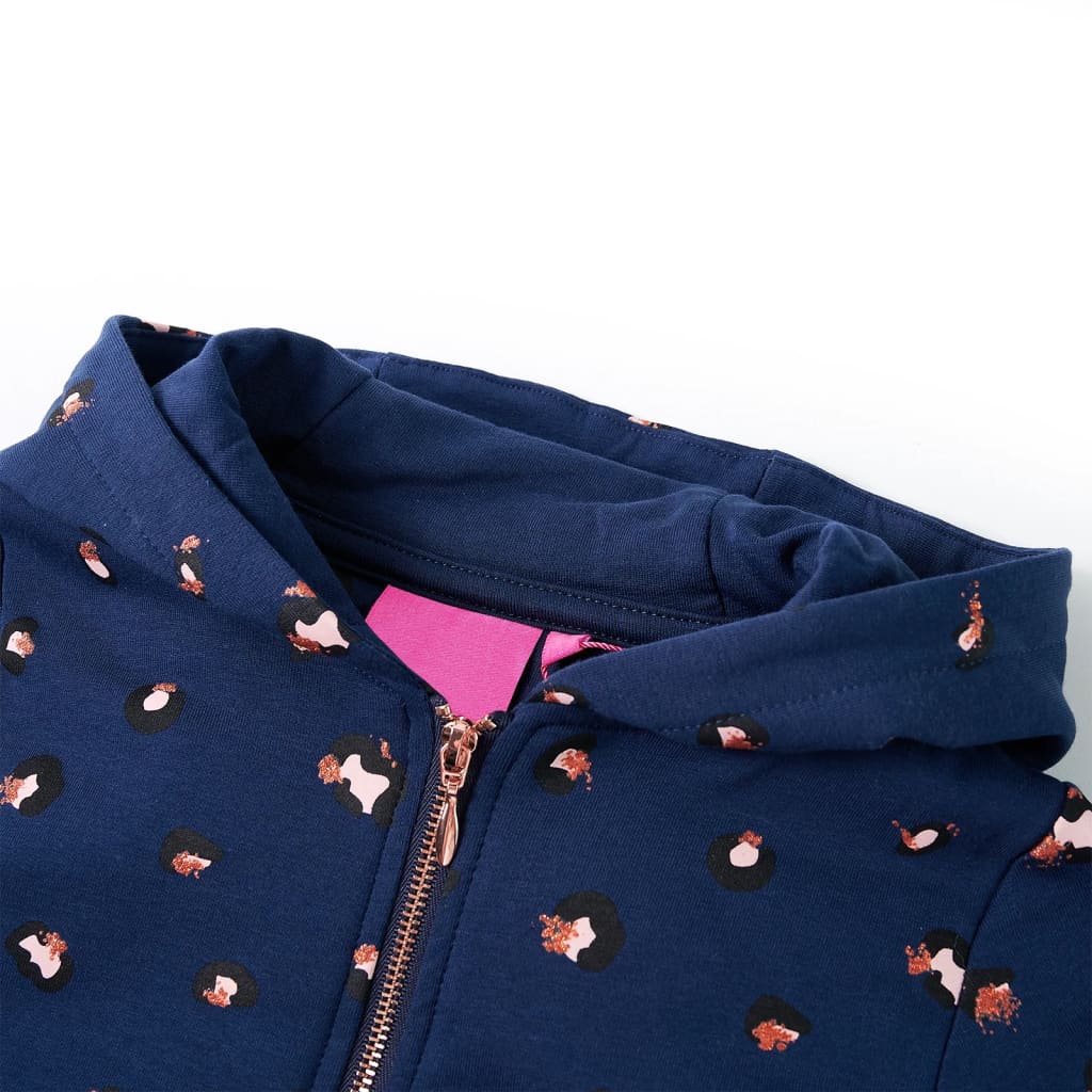 Vidaxl kindervest met capuchon 116 marineblauw