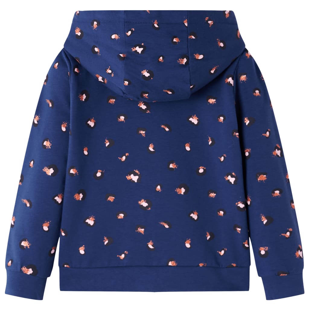 Vidaxl kindervest met capuchon 128 marineblauw