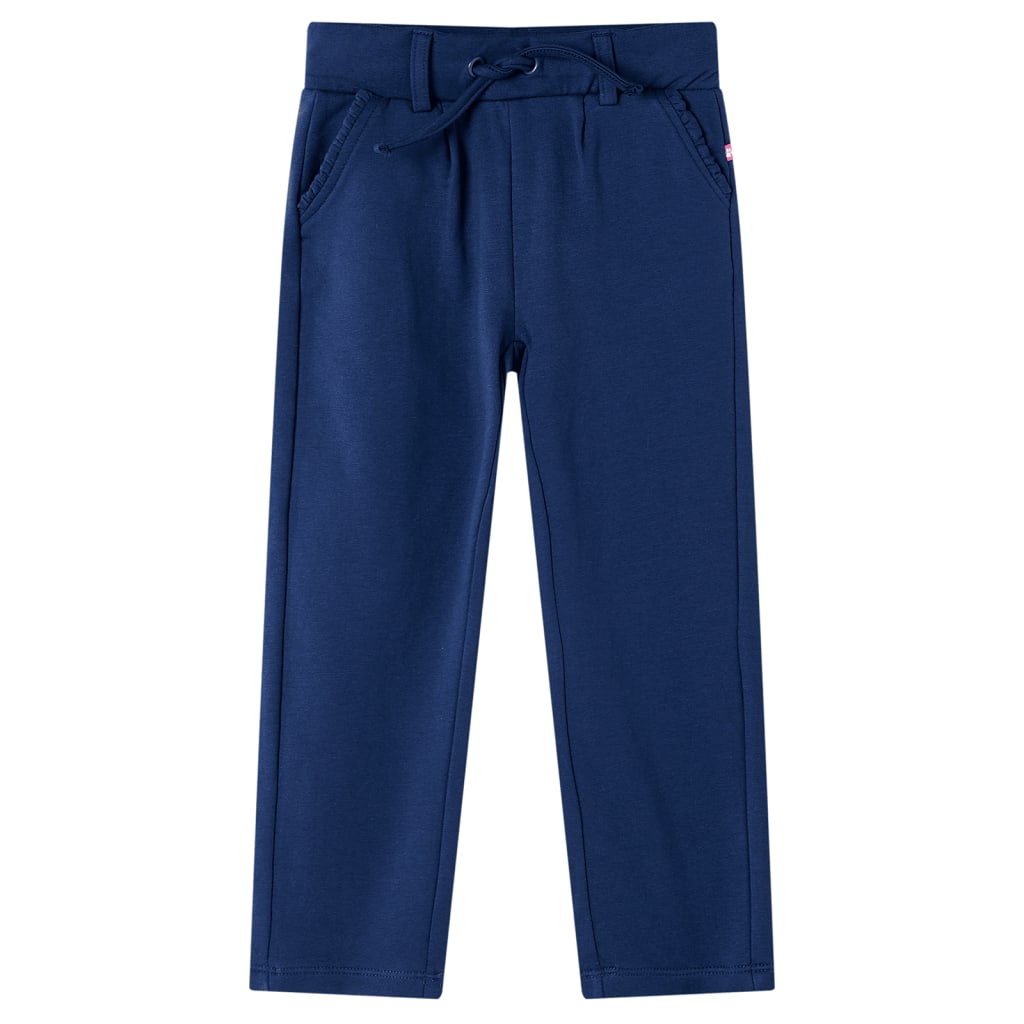 VidaXL Kinderbroek met trekkoord 116 marineblauw