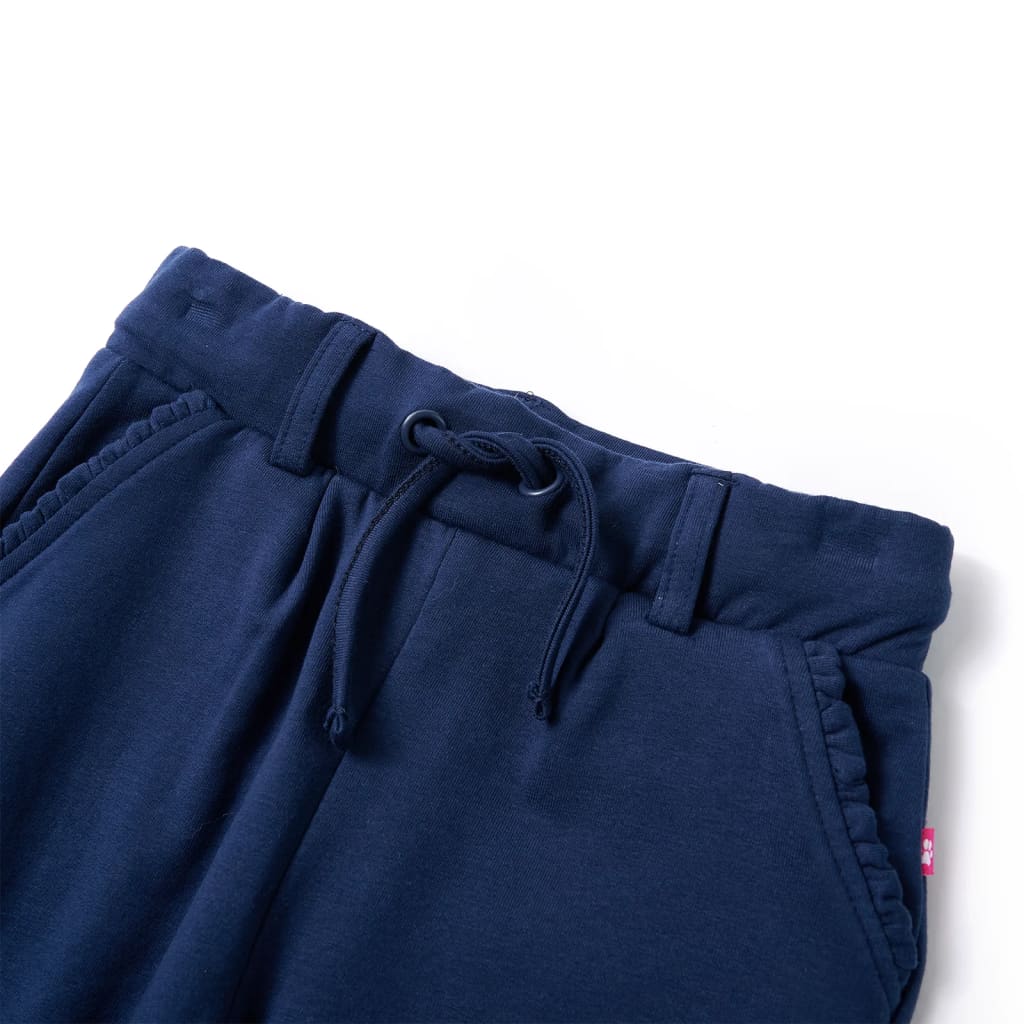 Vidaxl kinderbroek met trekkoord 128 marineblauw