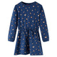 Vidaxl kinderjurk met lange mouwen 140 marineblauw