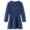 Vidaxl kinderjurk met lange mouwen 140 marineblauw