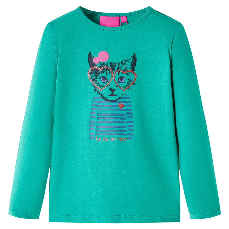 VidaXL Kindershirt met lange mouwen 92 felgroen