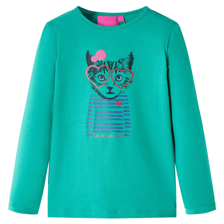 Vidaxl kindershirt met lange mouwen 104 felgroen