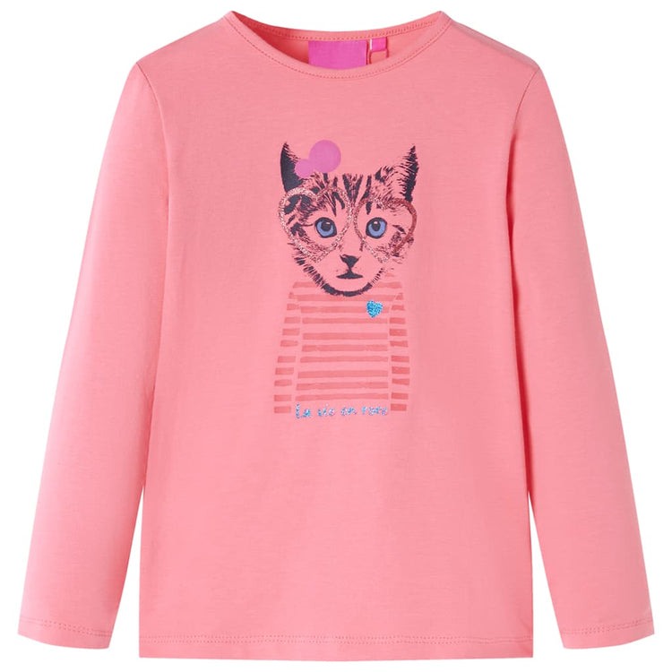 Vidaxl kindershirt met lange mouwen 104 roze