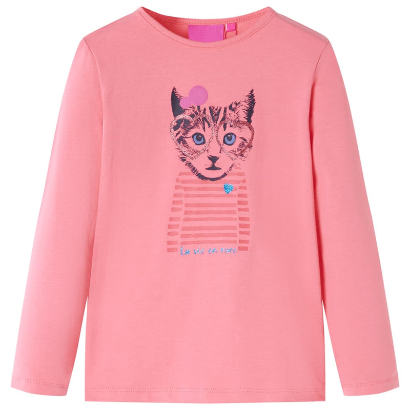 Vidaxl kindershirt met lange mouwen 116 roze