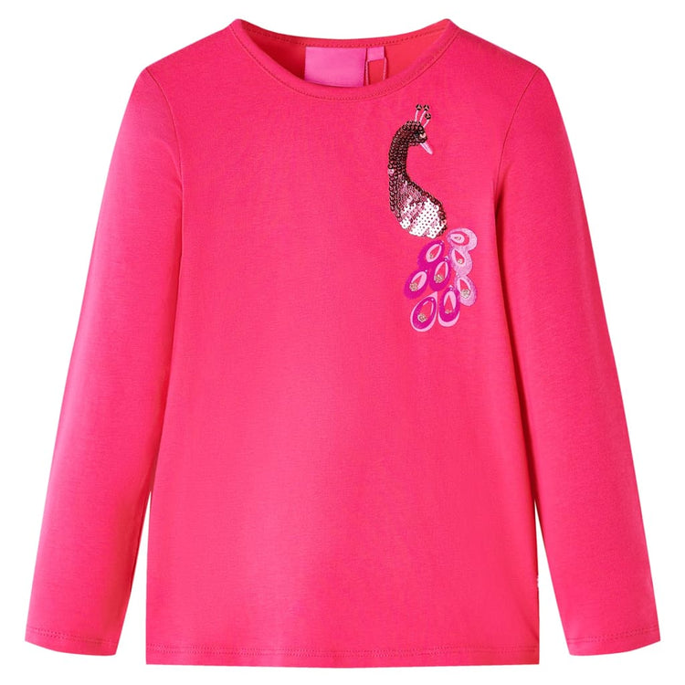 VidaXL Kindershirt met lange mouwen 92 felroze