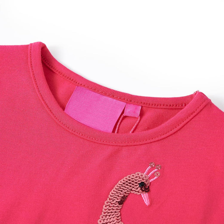 Vidaxl kindershirt met lange mouwen 128 felroze
