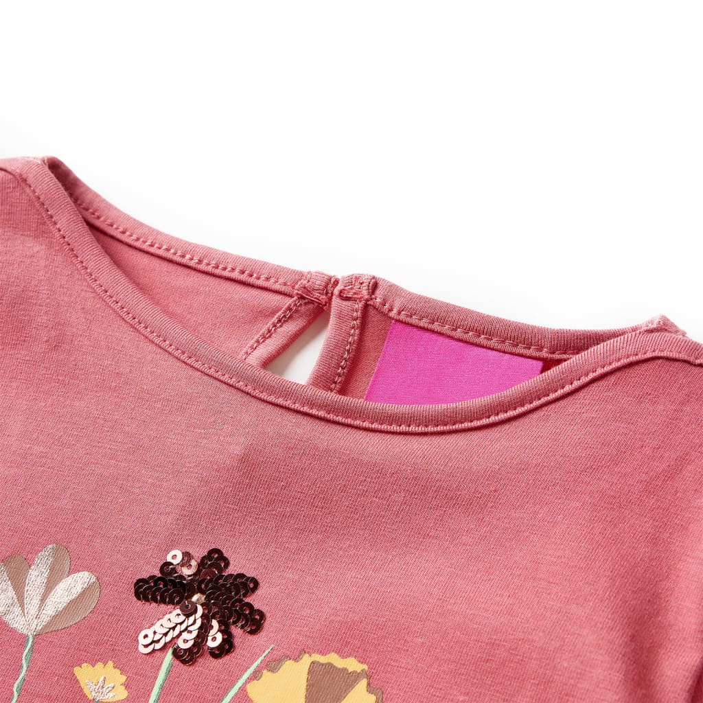 Vidaxl kindershirt met lange mouwen 92 oudroze