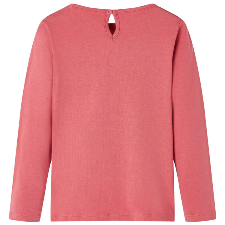 Vidaxl kindershirt met lange mouwen 128 oudroze