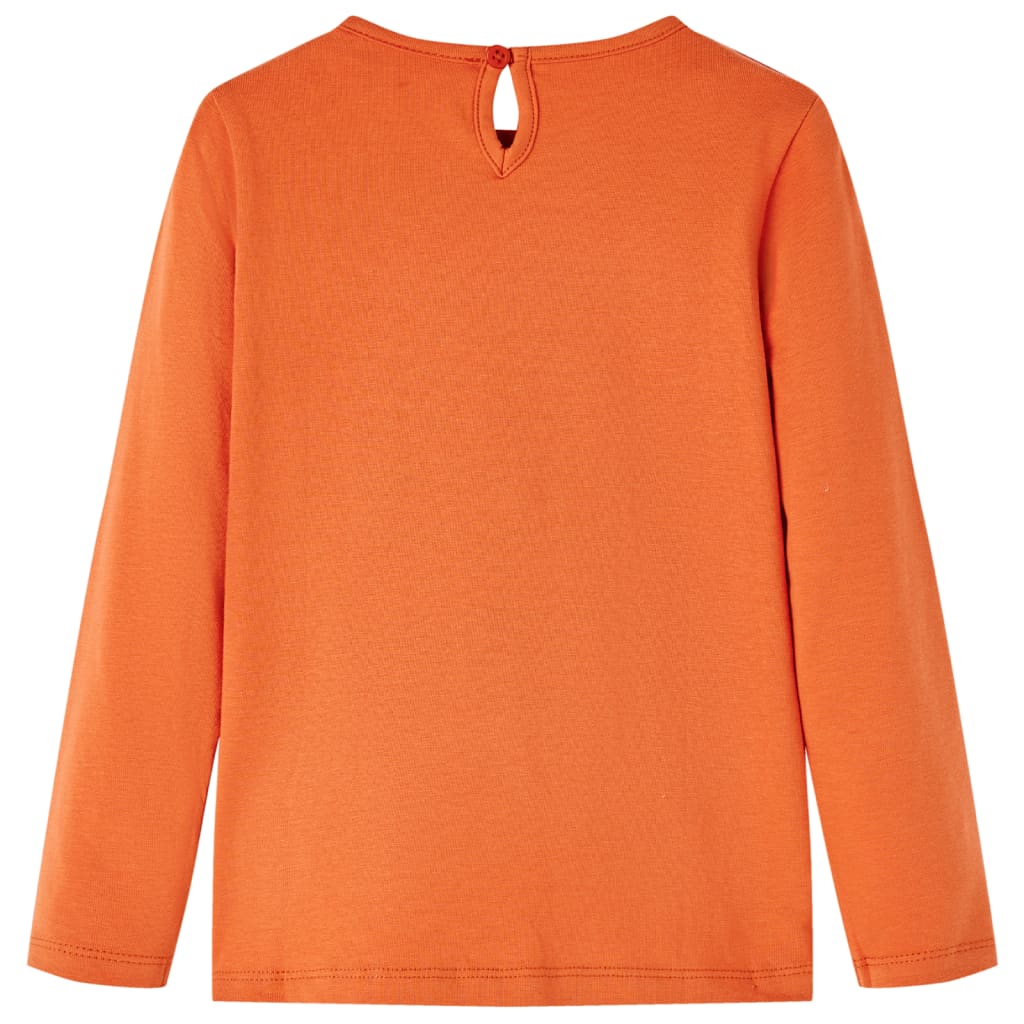 Vidaxl kindershirt met lange mouwen 92 oranjebruin