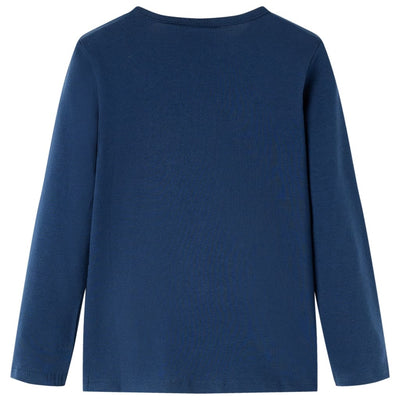 VidaXL Kindershirt met lange mouwen 116 marineblauw