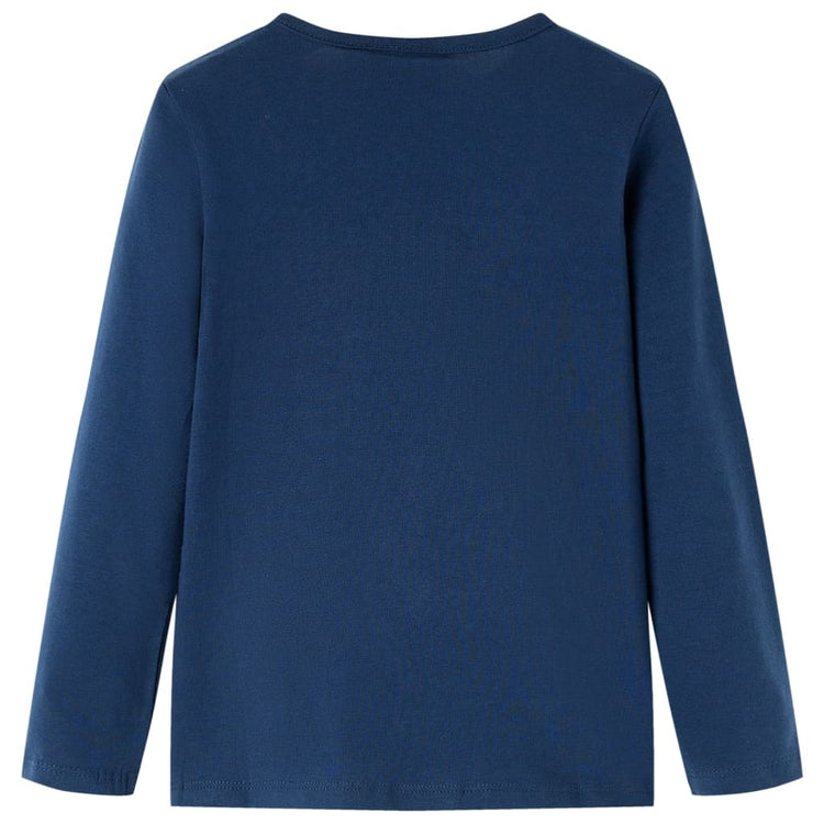 Vidaxl kindershirt met lange mouwen 128 marineblauw
