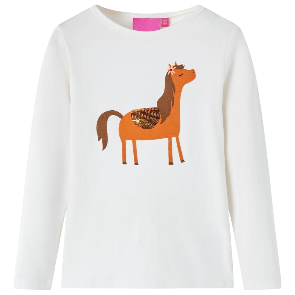Vidaxl kindershirt met lange mouwen 104 ecrukleurig