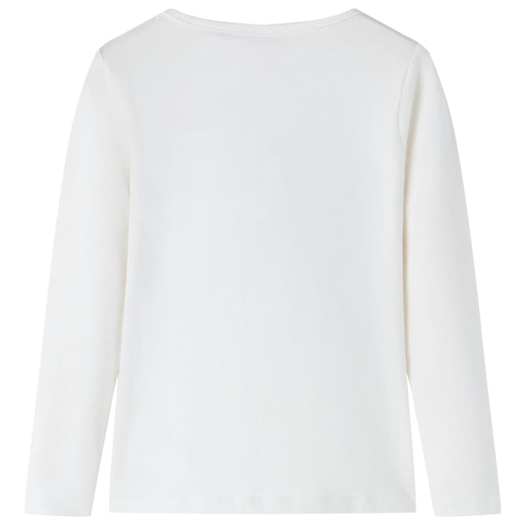 Vidaxl kindershirt met lange mouwen 128 ecrukleurig