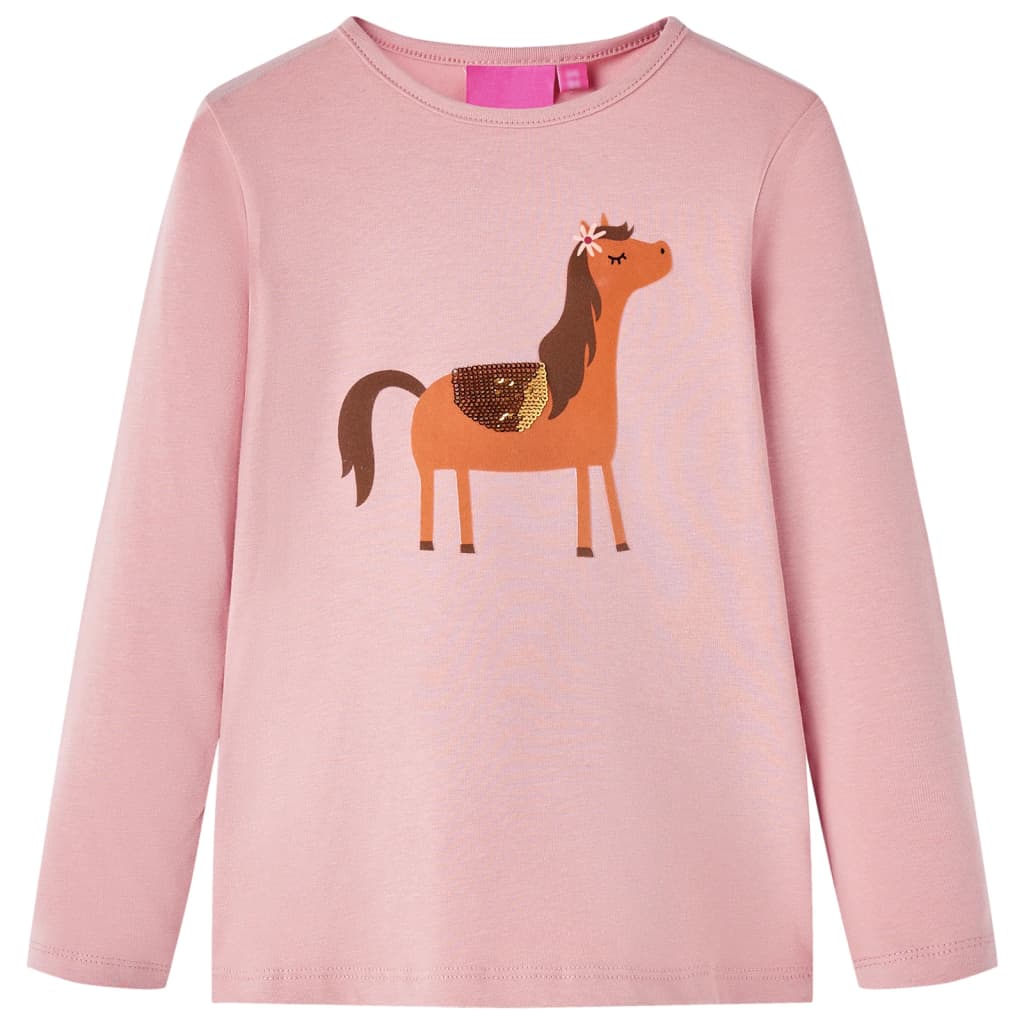 Vidaxl kindershirt met lange mouwen 92 lichtroze