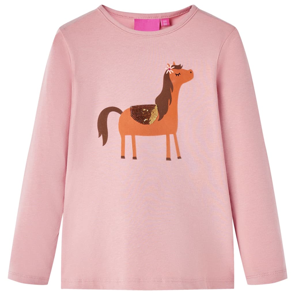Vidaxl kindershirt met lange mouwen 104 lichtroze