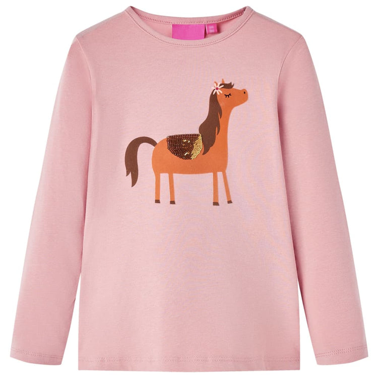 Vidaxl kindershirt met lange mouwen 128 lichtroze