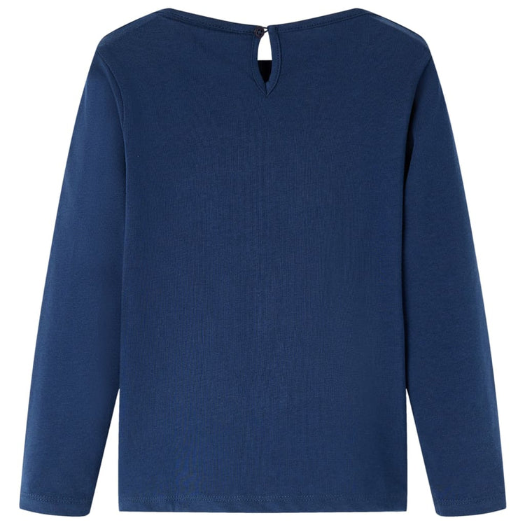 Vidaxl kindershirt met lange mouwen 128 marineblauw