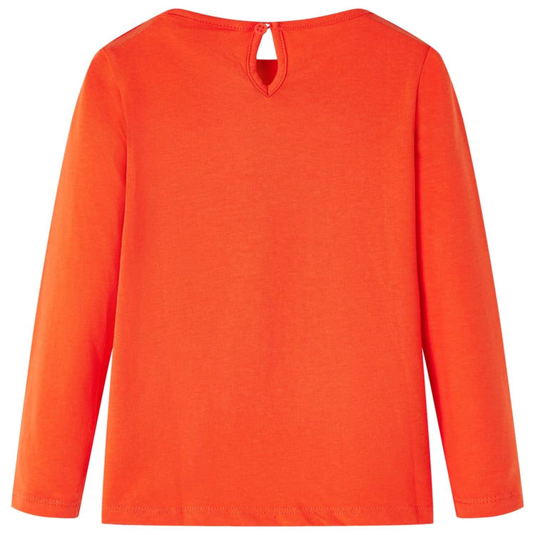 Vidaxl kindershirt met lange mouwen 104 donkeroranje