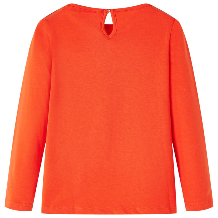 Vidaxl kindershirt met lange mouwen 116 donkeroranje