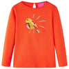 Vidaxl kindershirt met lange mouwen 128 donkeroranje
