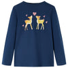 Vidaxl kindershirt met lange mouwen 92 marineblauw