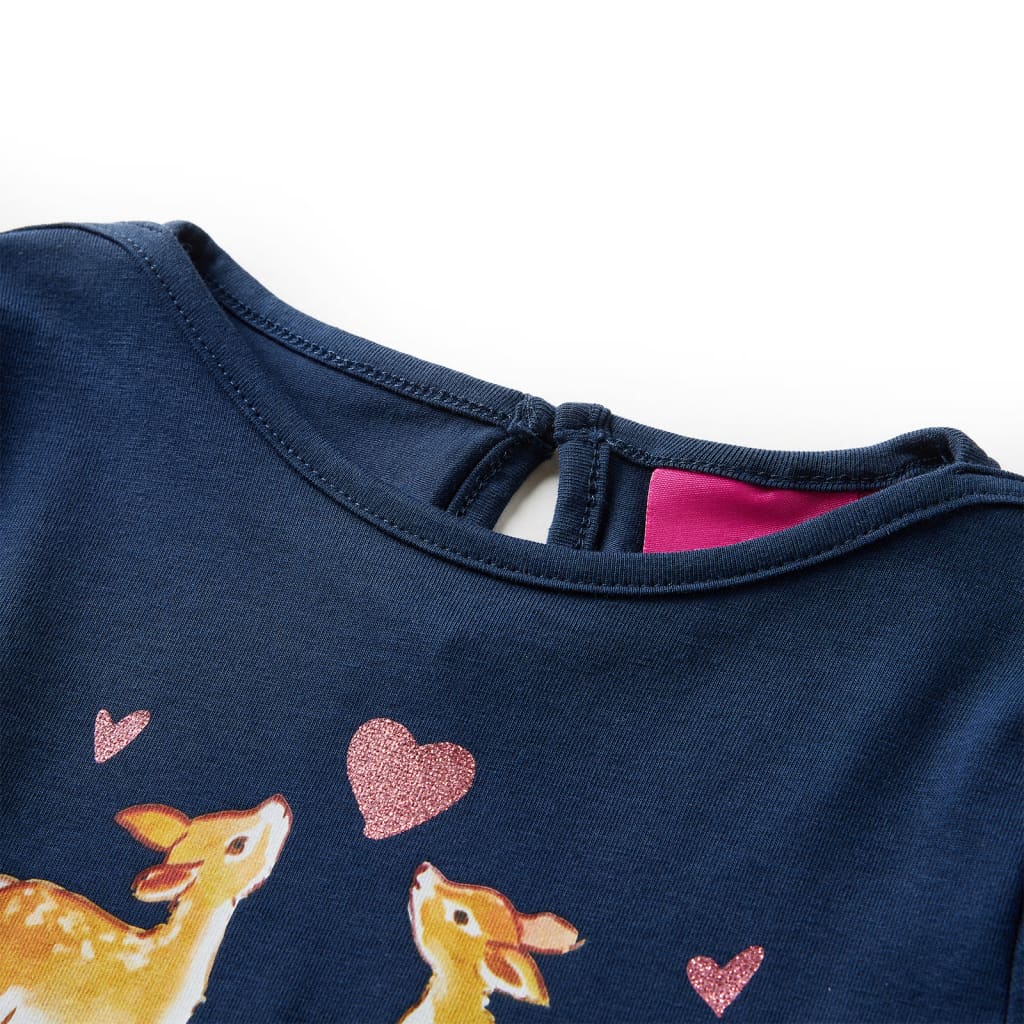 Vidaxl kindershirt met lange mouwen 92 marineblauw